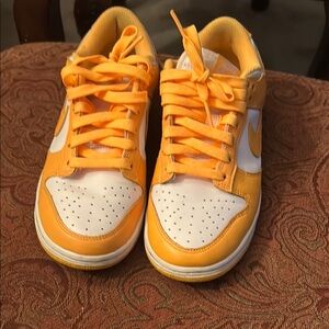 Nike Kids Orange and White Sneakers